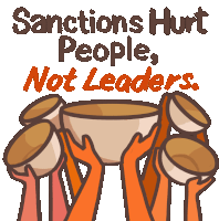 Sanctions Hurt People Not Leaders End Sanctions Sticker - Sanctions Hurt People Not Leaders Sanctions End Sanctions Stickers