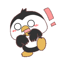 Cute Penguin Sticker - Cute Penguin Shocked Stickers