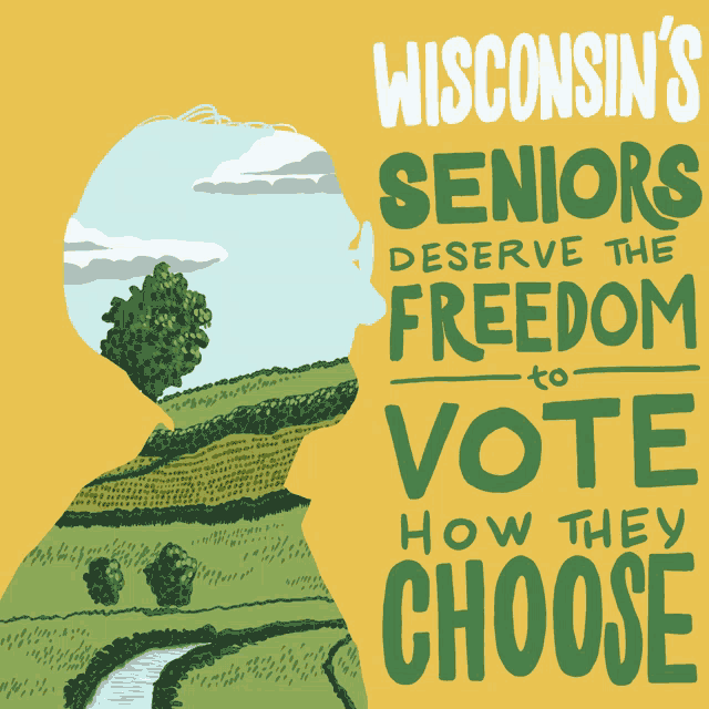Wisconsin Loves The Freedom To Vote How We Choose Wisconsins Seniors Deserve The Freedom To Vote How They Choose GIF - Wisconsin Loves The Freedom To Vote How We Choose Wisconsins Seniors Deserve The Freedom To Vote How They Choose Senior Citizen GIFs