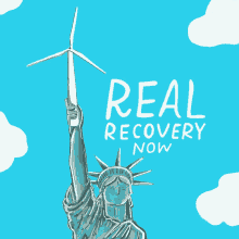 real recovery now statue of liberty new york windmill solar power
