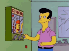 Simpsons Condom GIF - Simpsons Condom Vendormachine GIFs