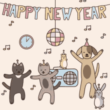 Happy New Year Pets GIF - Happy New Year Pets GIFs