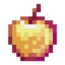 minecraft apple glowing pixelated