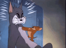 Tom And Jerry Hitting GIF - Tom And Jerry Hitting Whos The Boss Now GIFs