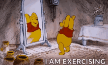 Stretch Winnie The Pooh GIF - Stretch Winnie The Pooh I Am Exercising GIFs