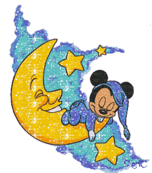 glitters mickey mouse baby mickey mouse sleeping stars