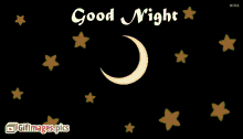 good night moon crescent moon star sparkle