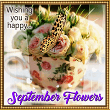 September Wishing You A Happy September Flowers GIF - September Wishing You A Happy September Flowers Happy September GIFs