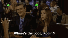 How I Met Your Mother Lily GIF - How I Met Your Mother Lily Wheres The Poop Robin GIFs