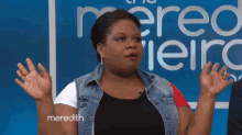 Yamaneika Saunders Wants Everyone To Just Relax On The Meredith Vieira Show! GIF - The Meredith Vieira Show Yamaneika Saunders Calm Down GIFs