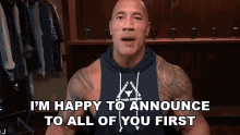 Im Happy To Announce To All Of You First Dwayne Johnson GIF - Im Happy To Announce To All Of You First Dwayne Johnson Seven Bucks GIFs