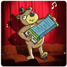 Musician Bear Musician GIF - Musician Bear Musician Playing Accordion GIFs