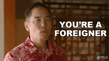 Youre A Foreigner Chozen Toguchi GIF - Youre A Foreigner Chozen Toguchi Cobra Kai GIFs