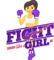 Fight Like A Girl Woman Power Sticker - Fight Like A Girl Woman Power Joypixels Stickers