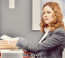 The Office Pam Beesly GIF - The Office Pam Beesly Yes Please GIFs