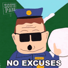 No Excuses Officer Barbrady GIF - No Excuses Officer Barbrady Milo GIFs