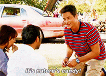 Its Natures Candy Parks And Recreation GIF - Its Natures Candy Parks And Recreation Chris Traeger GIFs