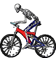 Bicycle Skeleton Sticker - Bicycle Skeleton Stickers