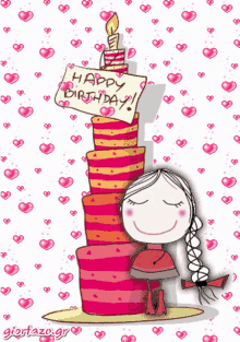 Happy Birthday Cake GIF - Happy Birthday Cake Hearts GIFs
