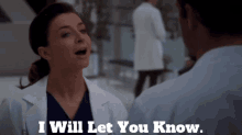 Greys Anatomy Amelia Shepherd GIF - Greys Anatomy Amelia Shepherd I Will Let You Know GIFs