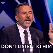 Dont Listen To Him David Walliams GIF - Dont Listen To Him David Walliams Bgt GIFs