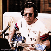 johnny depp guitar guitar playing cool shades on
