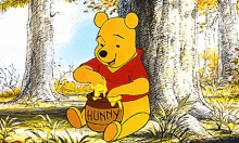 winnie the pooh honey eating honey food pooh bear