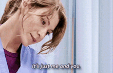 Greys Anatomy Meredith Grey GIF - Greys Anatomy Meredith Grey Its Just Me And You GIFs