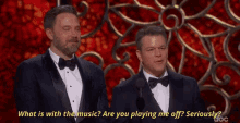 What? GIF - Oscars2017 Ben Afflect Matt Damon GIFs