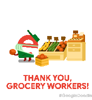 Thank You Grocery Workers Essential Employee Sticker - Thank You Grocery Workers Essential Employee Food Providers Stickers