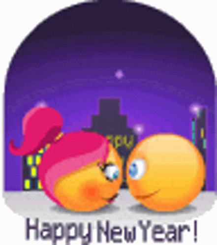 The perfect Te Quero Happy New Year Kiss Animated GIF for your conversation...