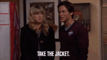 Take The Jacket Donna Meagle GIF - Take The Jacket Donna Meagle Cold GIFs