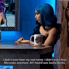 Sasha Banks I Didnt Even Hear My Real Name GIF - Sasha Banks I Didnt Even Hear My Real Name Mercedes GIFs