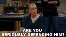 Are You Seriously Defending Him Christy GIF - Are You Seriously Defending Him Christy Anna Faris GIFs