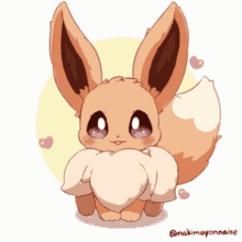 eevee cute pokemon blush heart