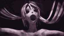 vocaloid creepy scary mouth open hollow eyes