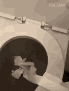 Dropped Toilet Paper In Toilet Bowl Failarmy GIF - Dropped Toilet Paper In Toilet Bowl Failarmy Flushed Toilet Paper Roll GIFs