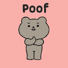 Bye Poof GIF - Bye Poof Bear GIFs