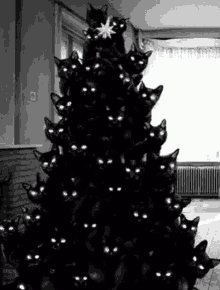black cat christmas tree black christmas tree black cat christmas tree black cats