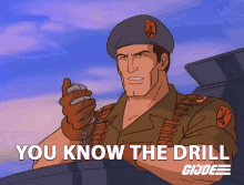 You Know The Drill Flint GIF - You Know The Drill Flint Gi Joe A Real American Hero GIFs