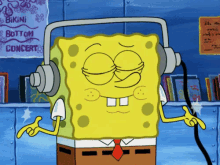 listening to music spongebob