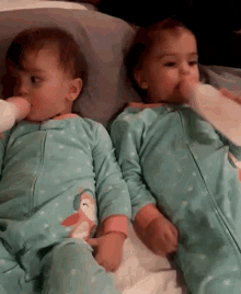 twins babies drink drinking milk