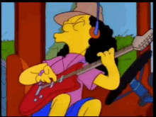 Otto Guitar GIF - Otto Guitar Simpsons GIFs