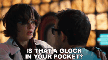 Is That A Glock In Your Pocket Molotov Girl GIF - Is That A Glock In Your Pocket Molotov Girl Guy GIFs