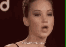 Jennifer Lawrence Speaks Italian GIF - Jennifer Lawrence Speaks Italian J Law GIFs