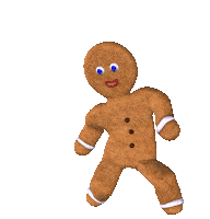 Gingerbread Man Sticker - Gingerbread Man Dancing Stickers