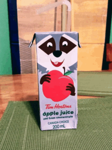 tim hortons raccoon juice box drinkbox drinking box