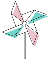Pinwheel Windmill Sticker - Pinwheel Windmill Spin Stickers