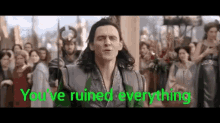 Loki Ruined Everything GIF - Loki Ruined Everything Thor Ragnarok GIFs