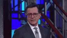 Suspicious Eyebrows GIF - Stephen Colbert Eyebrows Wiggle GIFs